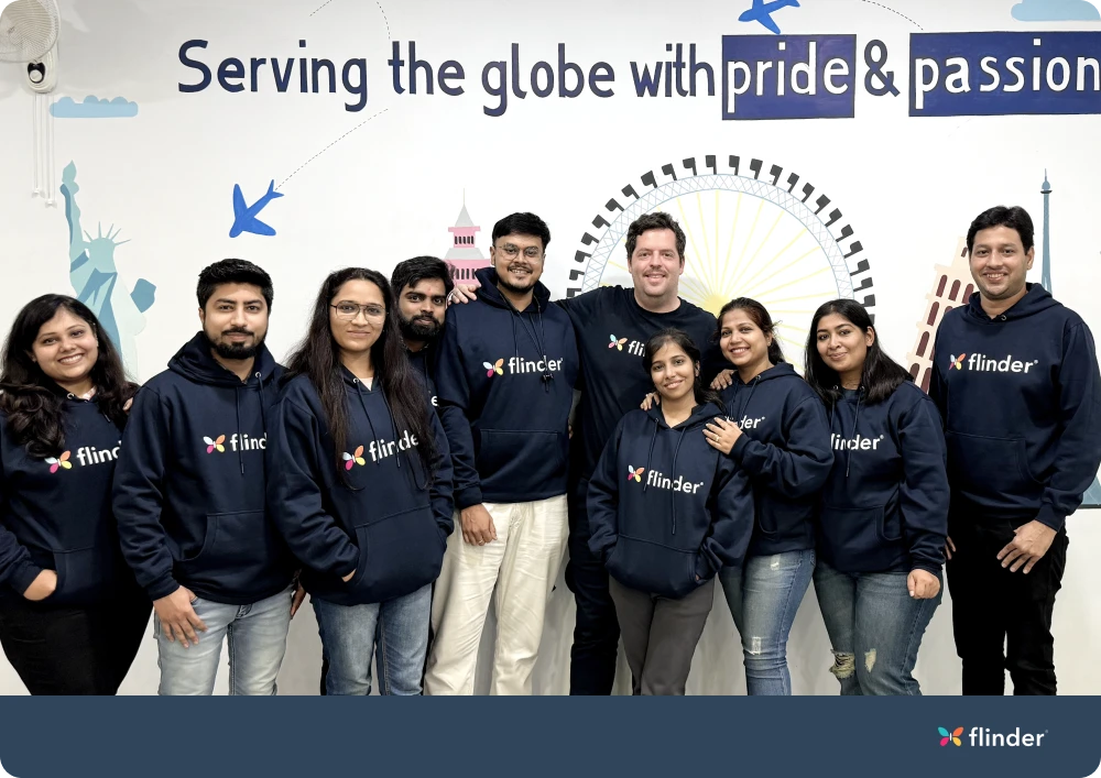 flinder COO visits new team members in India