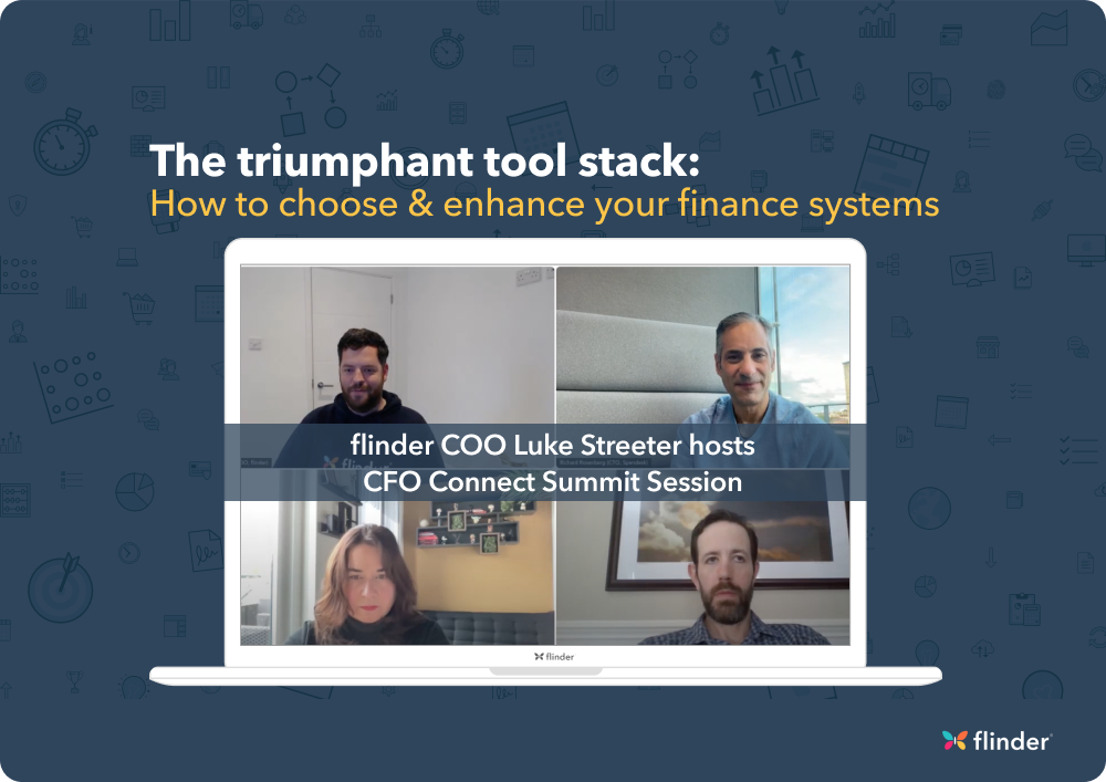 flinder CEO Luke Streeter hosts CFO Connect Summit session “The triumphant tool stack: How to choose & enhance your finance systems”
